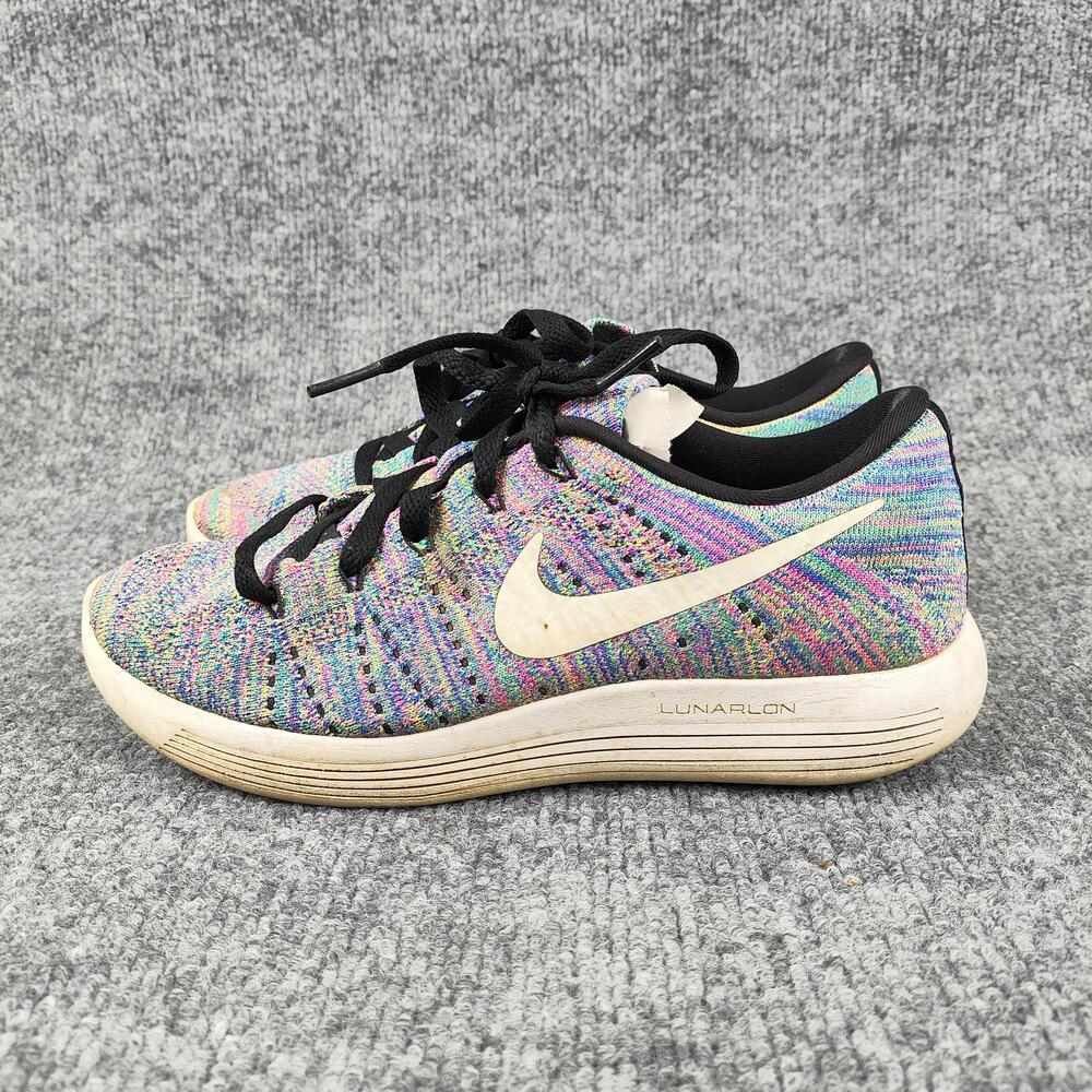 Nike LunarEpic Low Flyknit Shoes Womens Size 7 Multicolor Running 843765-004
